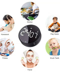 Magnetic Digital Kitchen Timer With LED Display And Alarm Battery Powered Stopwatch for cooking, games, and tasks, portable.