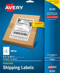 Half Sheet Shipping Labels For Inkjet Printers 5.5 X 8.5 Inches White Customizable Mailing Stickers 50 Count packs with trueblock technology.