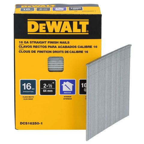 Finish Nail Pack Two And A Half Inch 16 Gauge 2500 Nails For Baseboards Door And Window Casing Paneling And Crown Molding