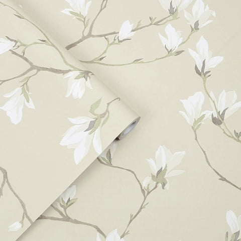 Magnolia Grove Natural Wallpaper With Easy Paste The Wall Application Strippable And Spongeable Wallcovering For Quick No Fuss Decor Durable Washable Finish Ideal For Living Rooms Bedrooms Hallways