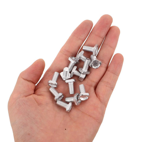 Greenhouse Nut And Bolt Hardware Kit With 50 Sets Iron Construction And Weather Resistant Fittings For Frame Repair And Garden Projects Polycarbonate Greenhouse Hardware And Easy Adaptable Small Parts, 50 iron bolts in hand