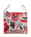 2 Pack Outdoor Indoor Wicker Patio Seat Cushions With Ties For Dining Chairs 17 X 17 Inches Blue And Red Leaves Soft Polyester Washable Cushion Pad Perfect For Patio Or Garden Chairs In Any Season