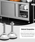 Adjustable Feet Levelers 2.36 Inch Base With M12 Thread Beefy Built Bracket 5280Lb, stainless steel, cabinet use