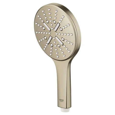 Three-Setting Handheld Rain Shower Head With Rain Jet And ActiveMassage Modes Brushed Nickel Infinity Finish