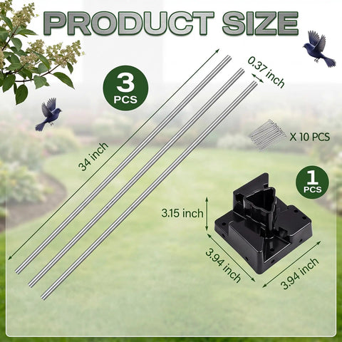 34 Inch Hanging Gourd Bracket For Purple Martin Houses That Fits 28mm And 1.1 Inch Poles, Metal And Plastic Gourd Rack For Triangular Martin Poles, Gourds And House Not Included