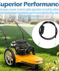 ERS Control Cable Replacement For ST100 Series Lawn Mower 25A 26SD710 25B 262J710 Fits Your Yard Tractor 74605359 746P05359 With Steel Wire Core And Durable Outer Sheath For Smooth Throttle And Drive, black control cable on mower