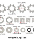 ARRMA Universal Differential Gear W218 Metal Upgrade For Kraton V5 1 By 8 BigRock Mojave EXB 1 By 7 RC Cars Gearset, parts layout with sizes