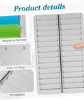 Solid As A Rock Wall Mount Id Card Holder Rack Featuring 28 Spacious Openings Crafted From Bump Resistant Polymer Plastic For Tight Cluttered Offices Warehouses And Clock In Areas.
