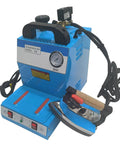 Heavy Duty Industrial Steam Iron And Boiler Setup Straight Up 110 Volt 1600 Watt Pro Ironing Rig with gauge and knobs.