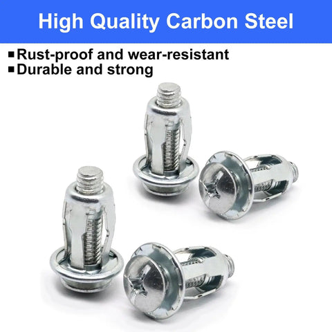 Heavy Duty M6 Hollow Wall Anchors For Thin Walls 1 Inch Long Galvanized Carbon Steel Drive Anchors included, shown in close-up.