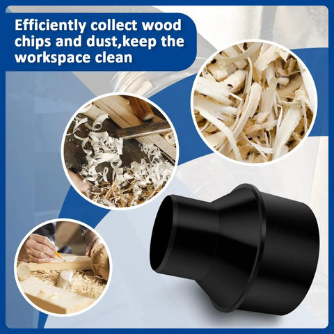Four Inch To Two And One Half Inch Dust Collection Reducer Cone Adapter for shop vacuum hose fittings, black