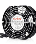 110V 120V Axial Cooling Fan With Beefy Airflow And High Speed Dual Ball Bearings 172mm x 150mm x 51mm front view