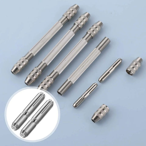 4 Piece Double Ended Pin Vise Hand Drill Set For Jewelry Making Mini Pin Vise For Winding Copper Wire Wire Twisting Tools