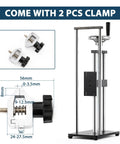 Manual Force Test Stand With Hand Wheel 250mm Stroke Dual Mounting Plate 41x73mm And 40x90mm For ZMF Force Gauge Sold Separately Built For Precise Repeatable Measurements And Smooth Operation, with 2 clamps