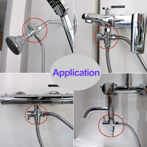 Shower Arm Diverter Valve for Handheld Showerhead and Fixed Spray Head 3 Way Brass Valve with G Half Inch Thread application
