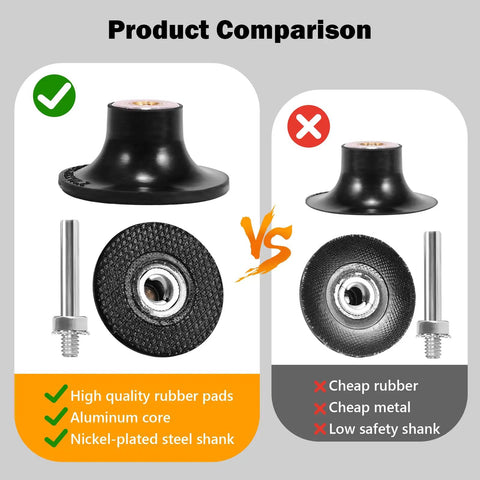 Product comparison of 2 Inch Quick Change Sanding Discs Kit With One Quarter Inch Holder For Deburring Grinding Polishing Rust Removal And Surface Prep All In One Pro Grade 116 Piece Set Featuring Aluminum Oxide Zirconia Nonwoven And Flap Discs.