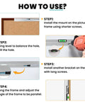 Instructions for using the Badass Heavy Duty Aluminum French Cleat Hanger, showing steps to install frames and brackets.
