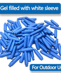 Blue Gel Filled Wet B Type Wire Connectors For Low Voltage Splice Waterproof Outdoor Crimp Beads Great For Alarm And Telephone Wiring Silicone Insulated With Moisture Barrier 1000 Pcs