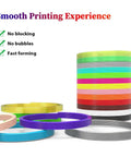 22 Color PLA 1.75mm 3D Pen Filament Refills Pack, 10 Feet Per Color, colorful stack and coils, high precision for smooth prints