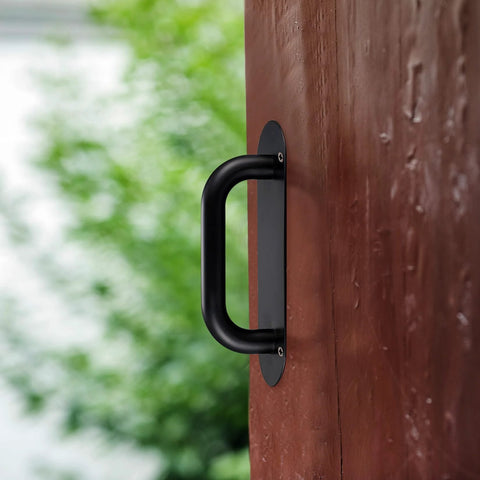 Door Handle Pull Push Plate Set Two Pack Heavy Duty Barn Door Pulls For Cabinets Drawers Windows Sliding Doors Closets 200x65mm installed