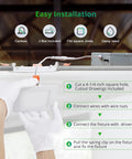 Hands installing 4Inch Recessed LED Lights 12 Pack Ultra Thin Square Ceiling Downlights With Junction Box 5CCT 2700K-5000K