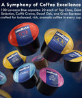 Five Flavor Premium Coffee Capsule Variety Pack For LB Espresso Machines Featuring Top Class Caffe Crema Decaf Dek Gran Espresso And Gold Selection 100 Count With 20 Pods Each Your Daily Go To Pick