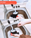 Cleaning components of Cordless HVLP Paint Sprayer With 1300ML Cup 3 Spray Patterns And 4 Nozzles Easy Clean Joints in sink