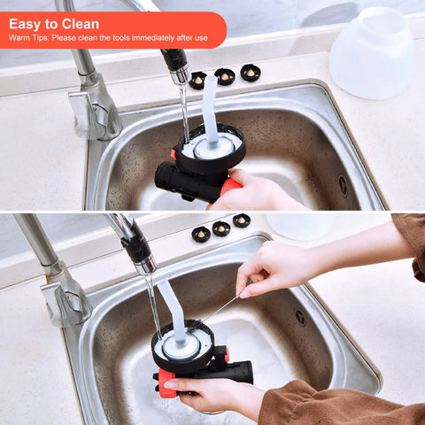 Cleaning components of Cordless HVLP Paint Sprayer With 1300ML Cup 3 Spray Patterns And 4 Nozzles Easy Clean Joints in sink