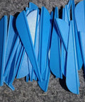 100 Pcs TPU Arrow Vanes Replacement Fletching For DIY Archery Gear Easy Install Wear Resistant Vanes Set in blue