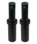 Voyager Screw-Top Gear-Drive Rotor Sprinkler Head For Efficient Yard Watering, Adjustable Arc, 2-pack, black ABS material
