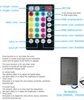 Fiber Optic Starlight Headliner Light Kit With App Remote And Sound Activated Modes For Car And Home Decor remote control with color settings and functions.