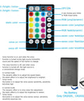 Remote control for Fiber Optic Star Ceiling Lights Kit For Car And Home, shows buttons for RGB modes and sound activation.