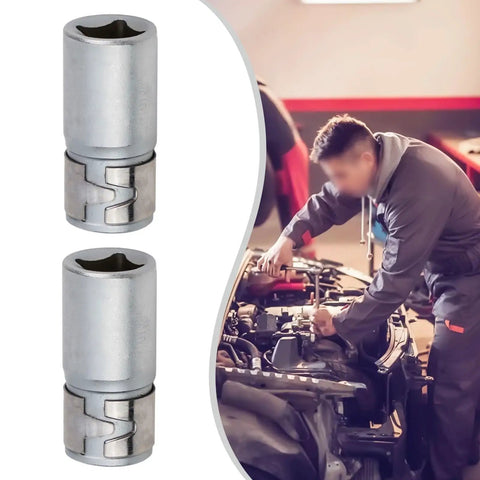 Hex Shank Socket Bit Adapter Set From One Quarter Inch Square Drive To One Quarter Inch Hex 2 Pack Chrome Vanadium Steel