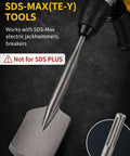 SDS Max Clay Spade Bit 4.5 By 17 Inch Heavy Duty 40CrMo Steel Shovel Bit attached to rotary hammer for tough clay soil digging