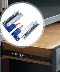 Smooth Glide Drawer Slides For Office Cabinets Pantry And Wardrobe Easy Install 1 Pair Heavy Duty Metal Runners That Open