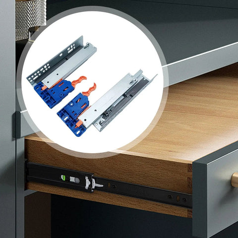 Smooth Glide Drawer Slides For Office Cabinets Pantry And Wardrobe Easy Install 1 Pair Heavy Duty Metal Runners That Open