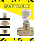 Heavy-duty hydraulic needle valve 3/8 NPT, carbon steel construction, rotatable knob for precise flow control, industrial use