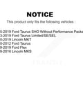 Notice for Rock Solid Front And Rear Wheel Bearing Hub Assembly Kit Fits Ford Flex Taurus Lincoln Mks Mkt compatible vehicles.