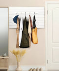 Set Of 4 U Shaped Slatwall Hang Rails 12 By 24 Inch White Rectangular Tubing Metal Wall Hangers For Retail Displays, Clothing Racks And Home Organization