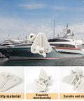 Heavy Duty Pontoon Boat Gate Latch Replacement Kit With Stainless Steel Screws Compatible With Standard One To Four Inch Marine Tubing Keep Your Vessel Locked Down Tight mounted on a boat.
