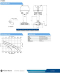 Engineering diagram of 230V evaporative cooler pump, showing dimensions and construction details