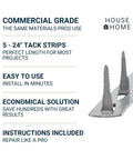 Pro Grade Metal Tack Strips Pack Of Five 24 Inches Long for seamless upholstery repairs with commercial grade quality.
