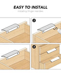 Installation guide for 10 Pack Finger Pulls for Cabinets and Drawers 128mm Center Hole 150mm Length Silver Zinc Alloy Edge Pulls