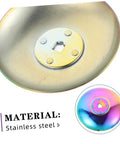 Durable Stainless Steel Fencing Foil Hand Guard with metallic finish for training and competition, close-up of material texture.