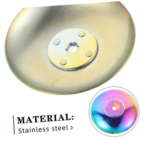 Durable Stainless Steel Fencing Foil Hand Guard with metallic finish for training and competition, close-up of material texture.