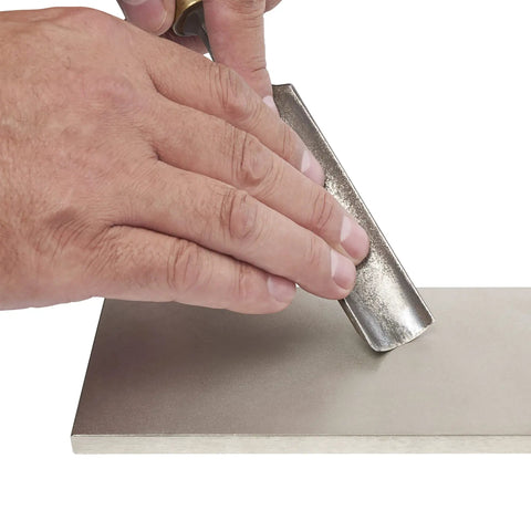 8 Inch Diamond Sharpening And Flattening Stone Double Sided 180/600 Grit Bench Stone with tool being sharpened