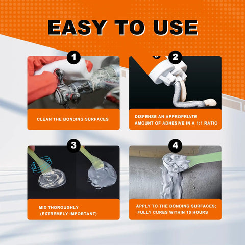 Step-by-step guide using 5 Minute Metal Glue Heavy Duty Waterproof Epoxy Adhesive For Metal Stainless Steel Aluminum Plastic Wood Ceramic