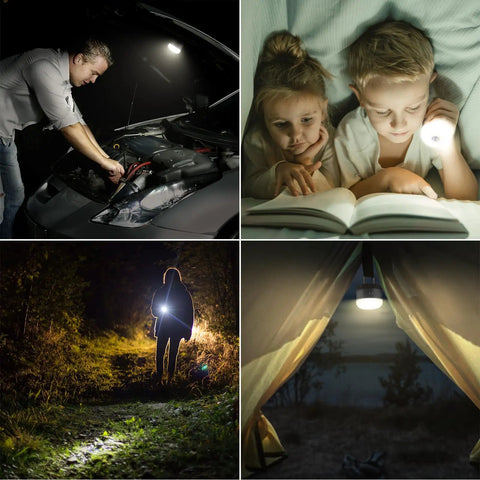 Rechargeable LED Camping Lantern With 410LM Five Light Modes Built In Power Bank Waterproof Magnetic Base in various uses