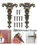 Rotating Concealed Door Hinges 2 Pack For Cabinets And Furniture Fittings Butt Plated Hinge shown with screws