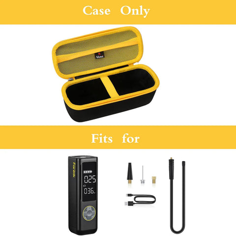 Built Dang Tough Hard Shell Case For Portable Tire Inflator And Air Compressor Waterproof Shockproof Cover With Yellow Interior